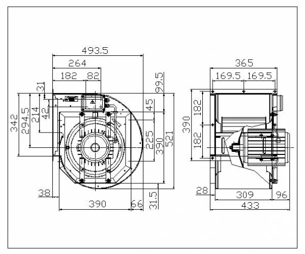 Ventilator centrifugal DD 12/9 1429F9 3F 4P