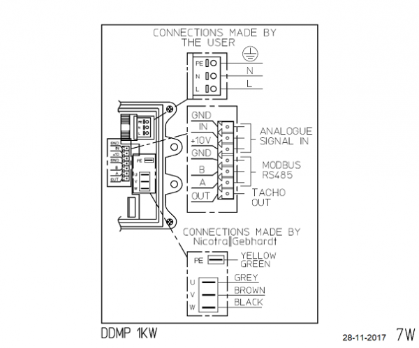 Ventilator centrifugal incorporabil DDMP 7/7 M6A0 DA5 230V-1F + DRIVER