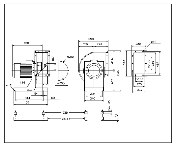 Ventilator centrifugal REM 11-0355-23-16