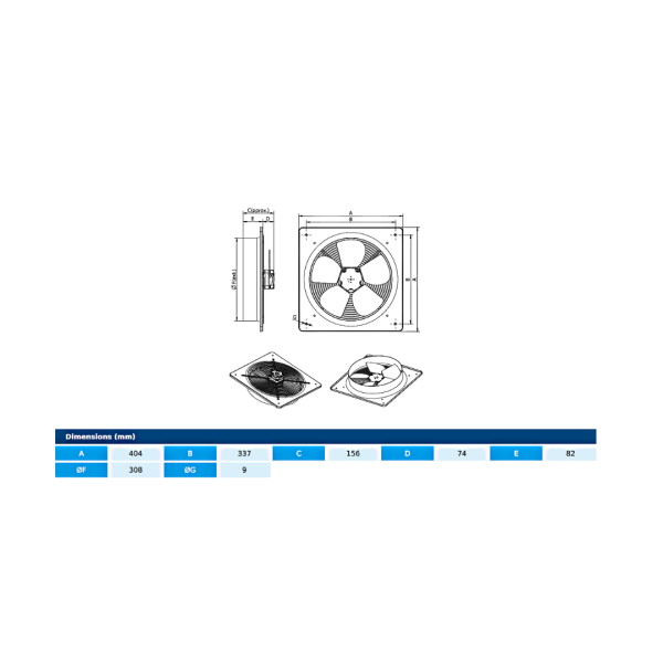 Axial fans HJEM  30 M40,08kW