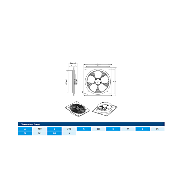 Ventilator axial HJEM 35 M4 0,08kW