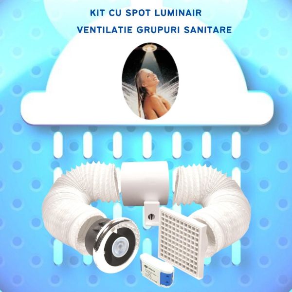 Kit ventilatie bai cu spot LUMINAIR