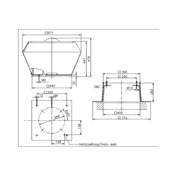 Centrifugal roof fans - RVM F1-2528-4W-05