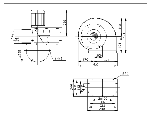 Centrifugal fan REM 11-0225-2W-07