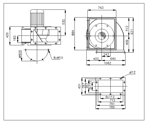 Ventilator centrifugal REM 11-0560-43-19