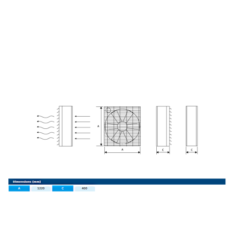 Ventilator axial HJB 120 T4 1,1kW