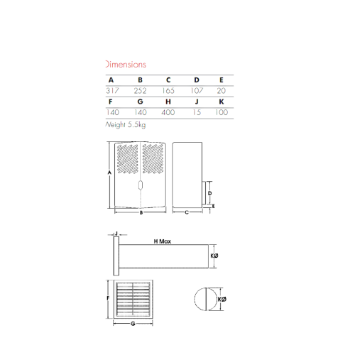 Recuperator de caldura - HR 100 RS