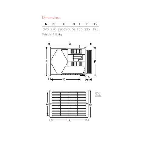 Recuperator de caldura - HR 100 W/WH