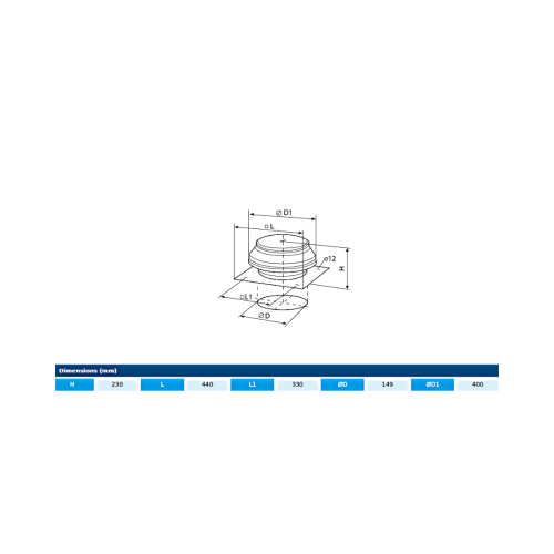 Centrifugal roof fans - BT ROOF 2 150 SB