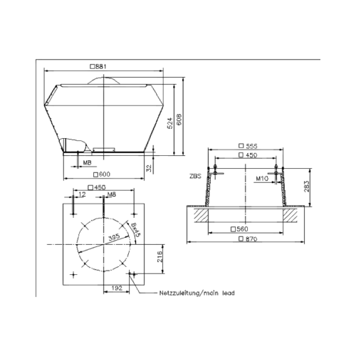 Centrifugal roof fans - RVM F1-3540-4W-08