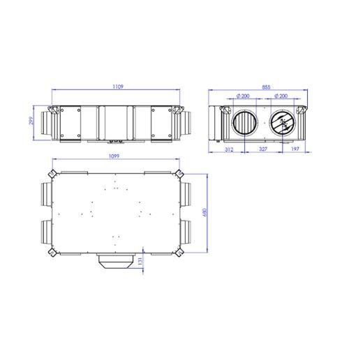 Unitate de ventilatie cu recuperare de caldura CHR 0800