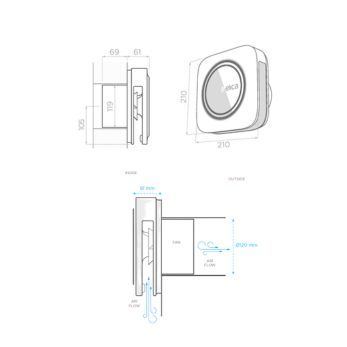 Elica SNAP Air Quality Balancer — white | automatic air quality balancer with Wi-Fi and 3 sensors